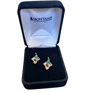Montana Silversmiths Four Corner Mosaic Dangle Earrings - Western Cowgirl Womens